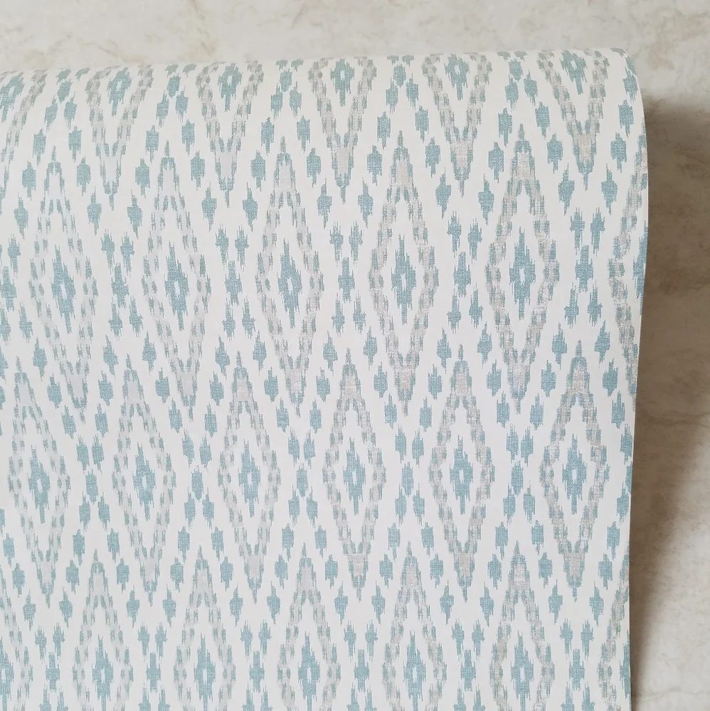 Wallpaper Blue Aztec Vibe Carey Lind - boho